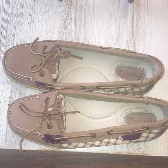 Genuine Sperry Angel Fish Boat Shoes Women's Tan and Brown Loafers - Picture 8 of 16